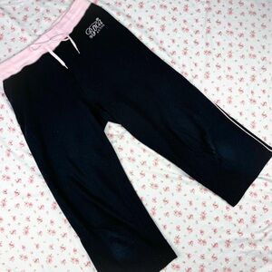 Y2K black and pink capri sweats
